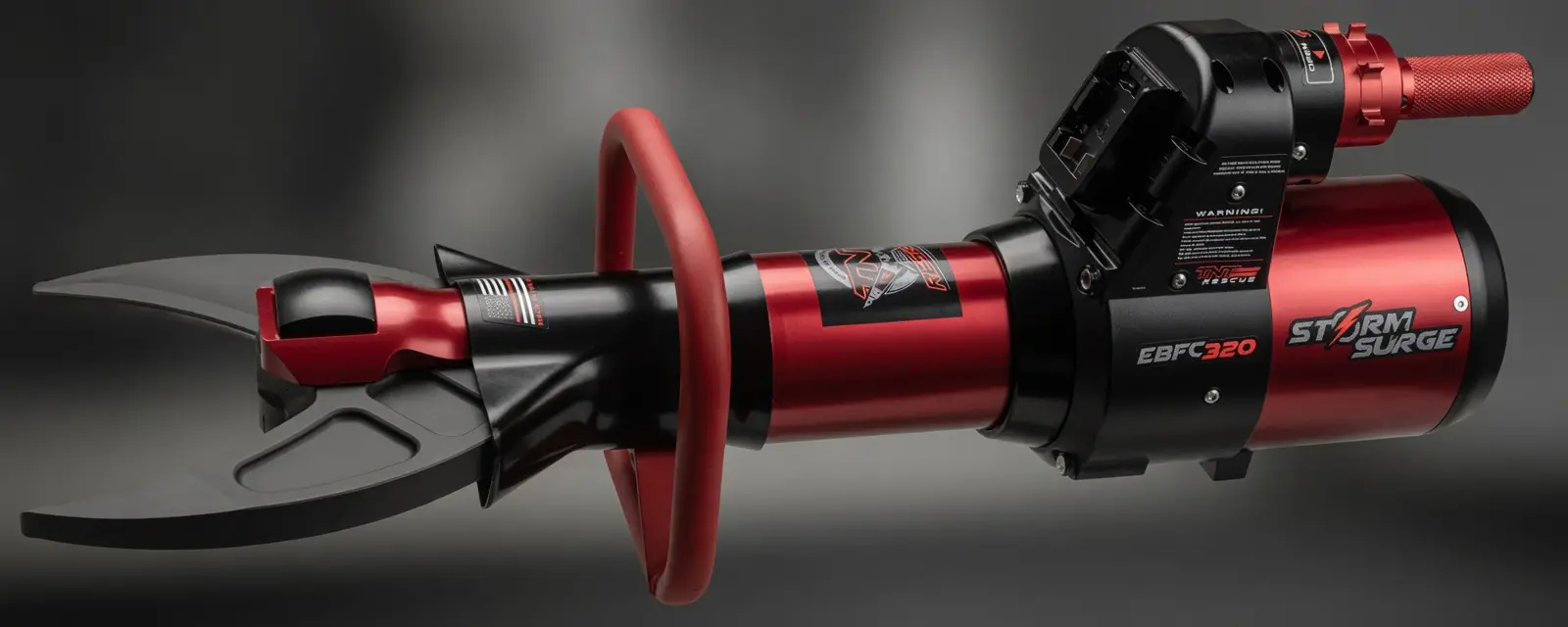 EBFC-320 hydraulic cutter by TNT Rescue, the strongest cutters in the world for heavy vehicle extrication