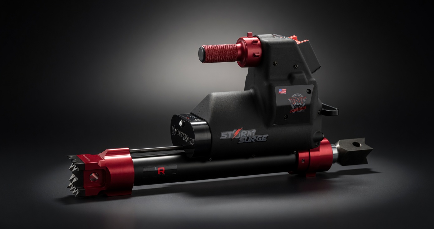 ER-45 hydraulic push and pull ram by TNT Rescue, powerful rescue ram for vehicle extrication and heavy rescue operations