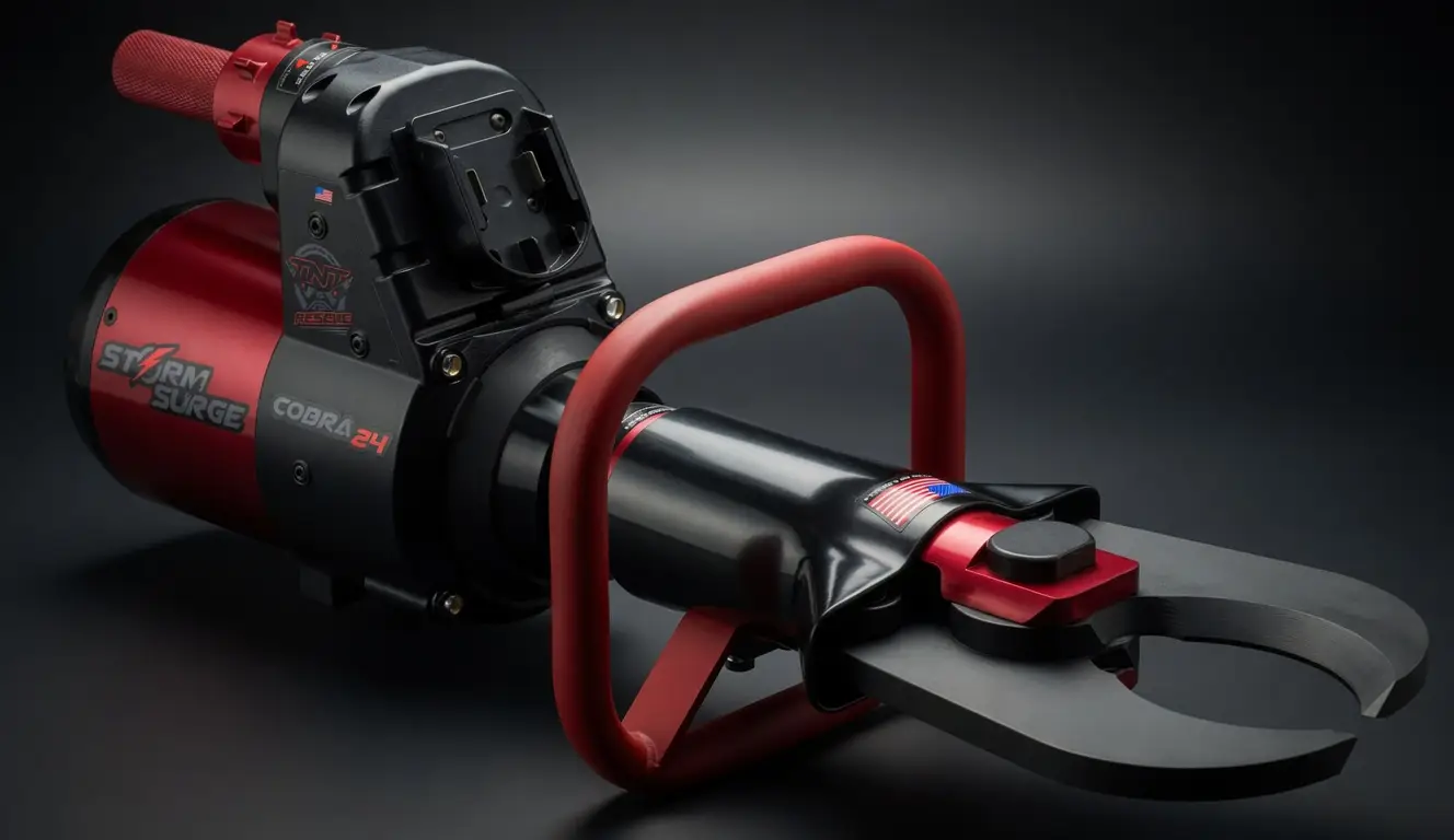 ESLC-24 hydraulic cutter by TNT Rescue, compact yet powerful rescue cutter for vehicle extrication and emergency operations