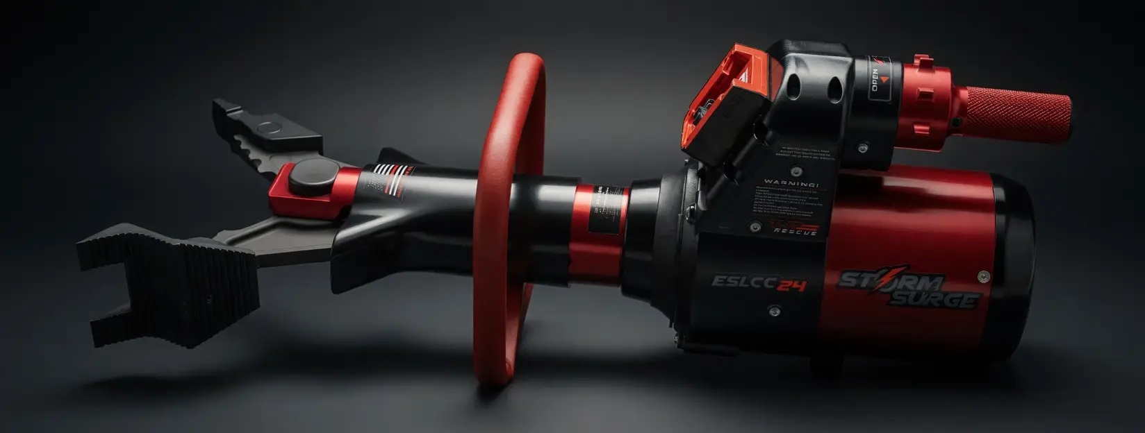 ESLCC-24 hydraulic combination tool by TNT Rescue, powerful cutter and spreader for vehicle extrication and heavy door breaching
