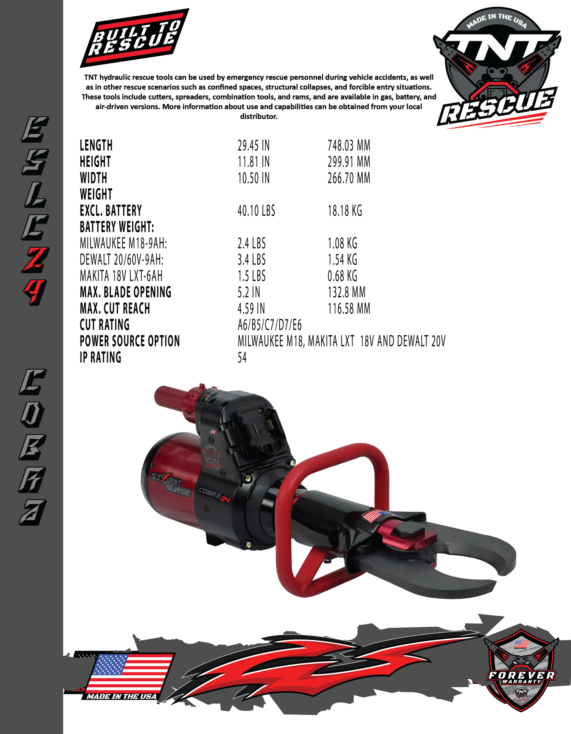 ESLC-24 Storm Surge battery cutter